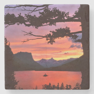 USA, Montana, Glacier nationalpark. Landskap Stenunderlägg
