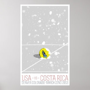 USA mot Costa Rica Poster