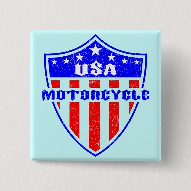 USA Motorcykel Knapp (Framsida)