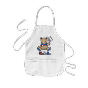 USA Nalle Barn apron Barnförkläde
