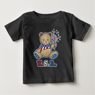 USA Nalle Infants & Småbarn T-shirts