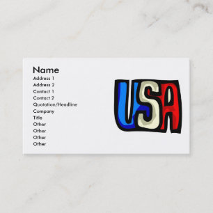 USA näringslivskort Visitkort