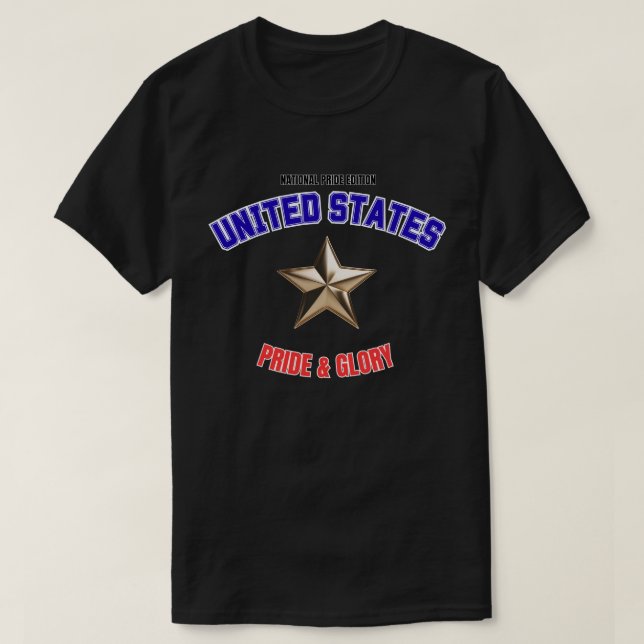 USA National Pride Edition Basic Dark T-Shirt (Design framsida)