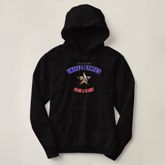 USA National Pride Edition Dam Hoodie T Shirt (Design framsida)