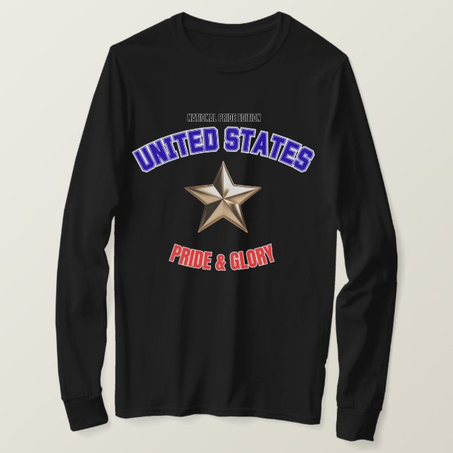 USA National Pride Edition Long Sleeve Shirt T (Design framsida)