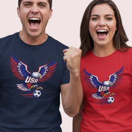 USA National Team Soccer Eagle Patriotic Graphic  T Shirt