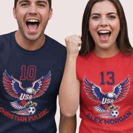 USA National Team Soccer Eagle Patriotic Graphic T Shirt