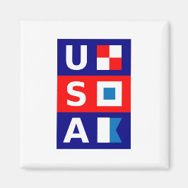 USA Nautical Rött vitt blått Maritime Sailing Flag Magnet
