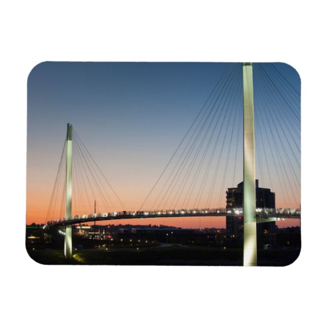 USA, Nebraska, Omaha, Bob Kerrey Gångbro Magnet (Horisontell)