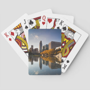 USA, Nebraska, Omaha, Gene Leahy Mall, Skyline Spel Kort