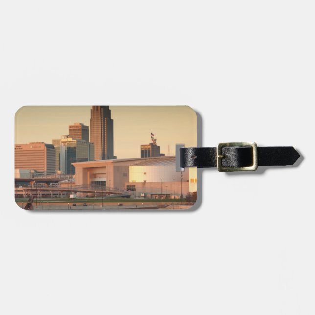 USA, Nebraska, Omaha, Siluett Bagagebricka (Horisontell Framsida)