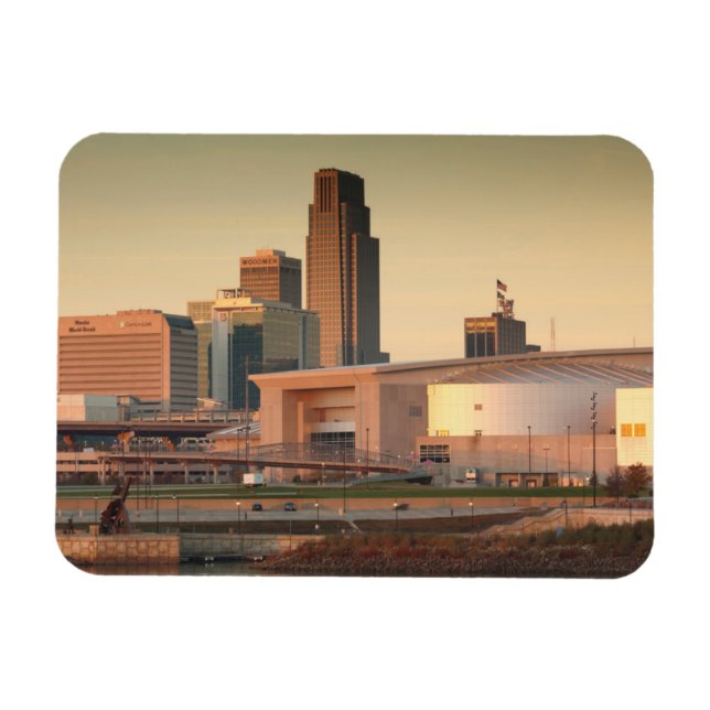 USA, Nebraska, Omaha, Skyline Magnet (Horisontell)