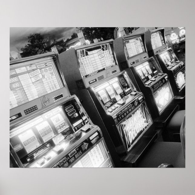 USA, Nevada, Las Vegas: Casino Slot Maskiner / Poster (Framsidan)