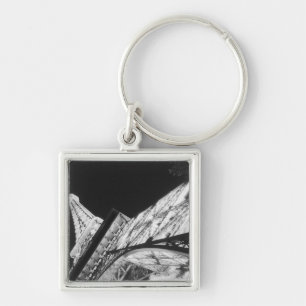 USA, Nevada, Las Vegas: Eiffel Torn / Paris Fyrkantig Silverfärgad Nyckelring