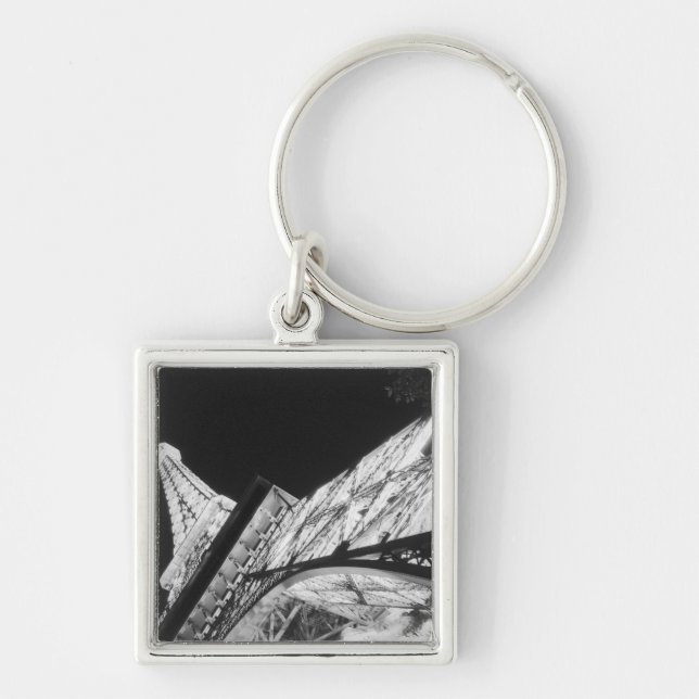 USA, Nevada, Las Vegas: Eiffel Torn / Paris Fyrkantig Silverfärgad Nyckelring (Framsidan)