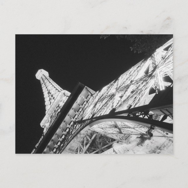 USA, Nevada, Las Vegas: Eiffel Torn / Paris Vykort (Framsida)