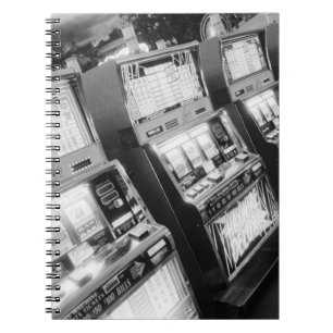 USA, Nevada, Las Vegas: Kasinoautomater / Anteckningsbok Med Spiral