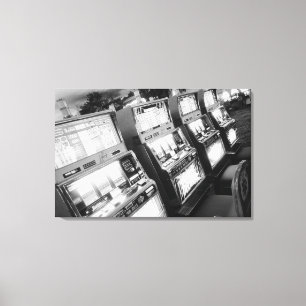 USA, Nevada, Las Vegas: Kasinoautomater / Canvastryck