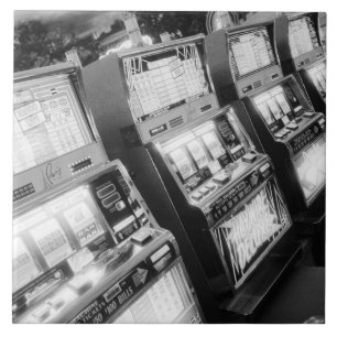 USA, Nevada, Las Vegas: Kasinoautomater / Kakelplatta