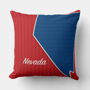 USA Nevada State Patriotic Stars och stripes Karta Kudde