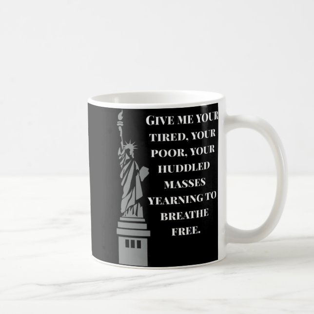 Usa New Colossus Statue Of Liberty Anti-racism  Kaffemugg (Höger)