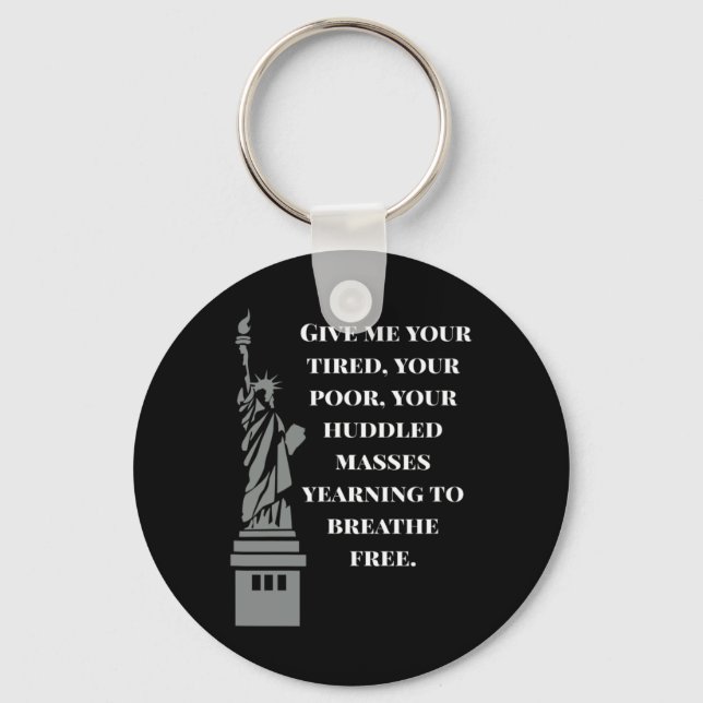 Usa New Colossus Statue Of Liberty Anti-racism  Nyckelring (Framsida)