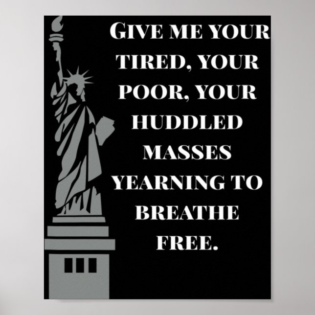 Usa New Colossus Statue Of Liberty Anti-racism  Poster (Framsidan)
