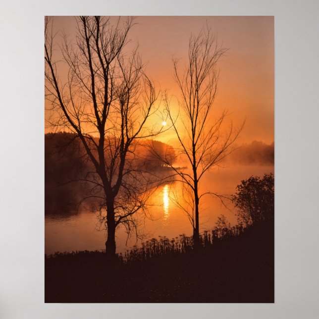 USA, New England, Maine. Höstsoluppgång Poster (Framsidan)