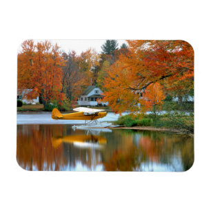 USA, New England, New Hampshire. Flygplan med flot Magnet