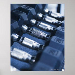 USA, New jersey, Jersey City, rad av dumbbells Poster