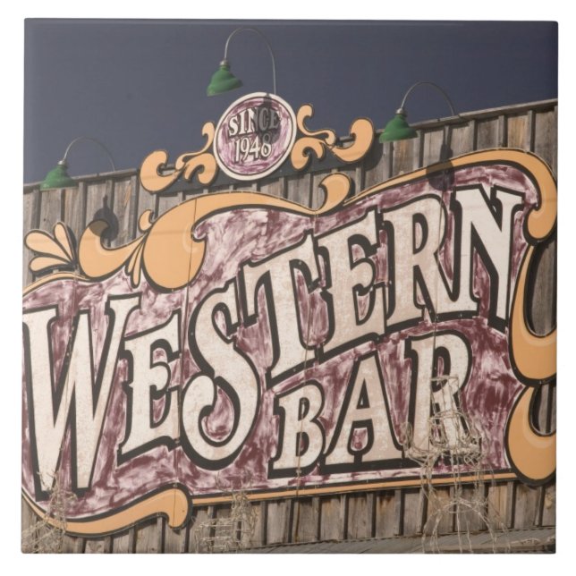 USA, New Mexico, Cloudcroft: Bergstad (el. Kakelplatta (Framsidan)