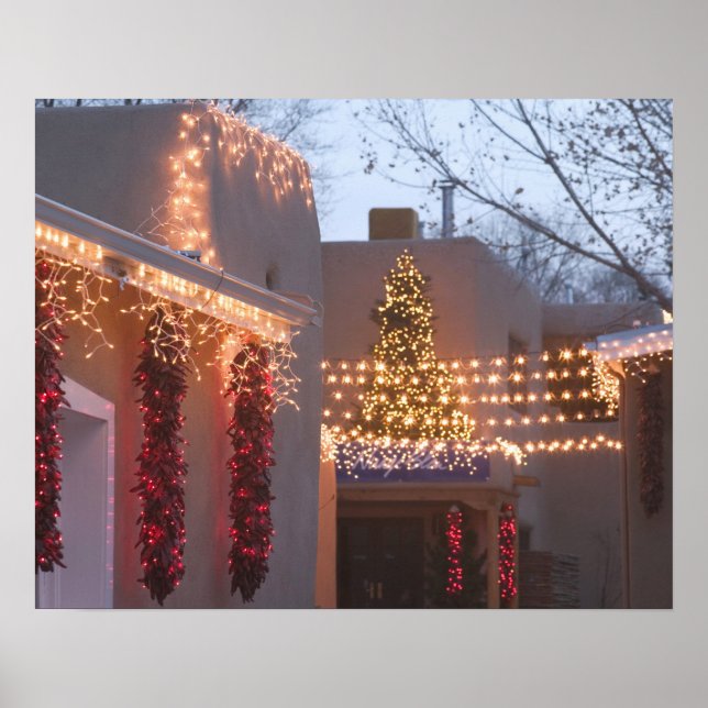 USA, New mexico, Santa Fe: Canyon Road Gallery Poster (Framsidan)