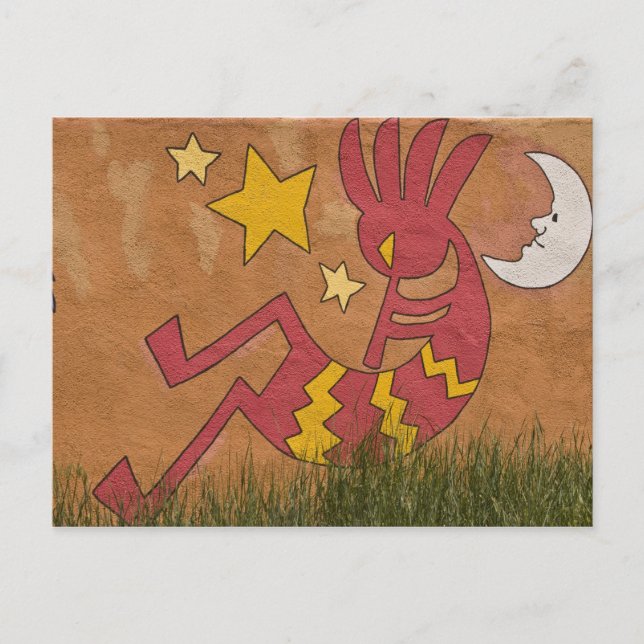 USA, New mexico, Santa Fe. Väggmur av en Vykort (Framsida)