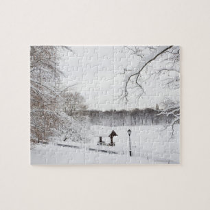 USA New York City, Central Park i vinter Pussel