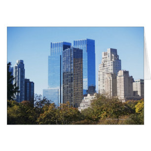 USA, New York City, Central Park med skyline Hälsningskort
