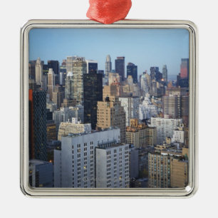 USA New York City, Manhattan horisont Julgransprydnad Metall
