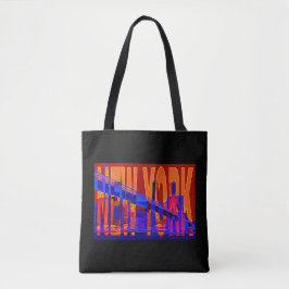 USA New York City Manhattan Siluett Totebag Tygkasse