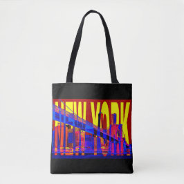 USA New York City Manhattan Siluett Totebag Tygkasse