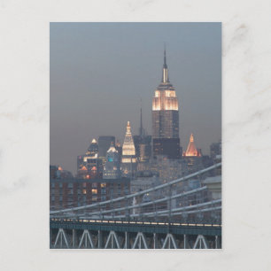 USA, New York City, View of Manhattan Bridge Vykort