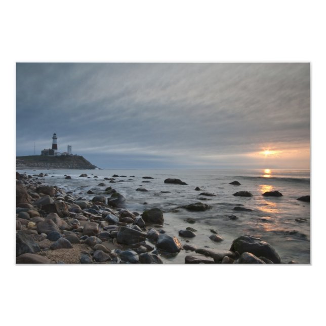 USA, New York, East Hampton. Montauk Point Fototryck (Framsidan)
