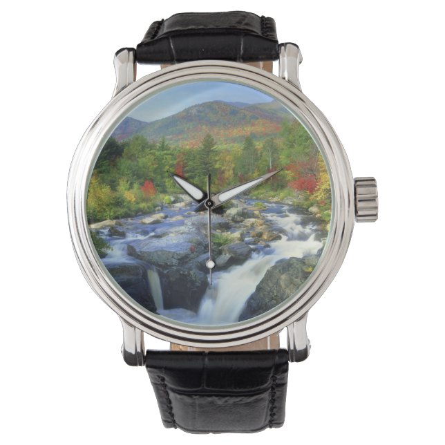 USA, New York. En vattenfall i Adirondack Armbandsur (Framsida)