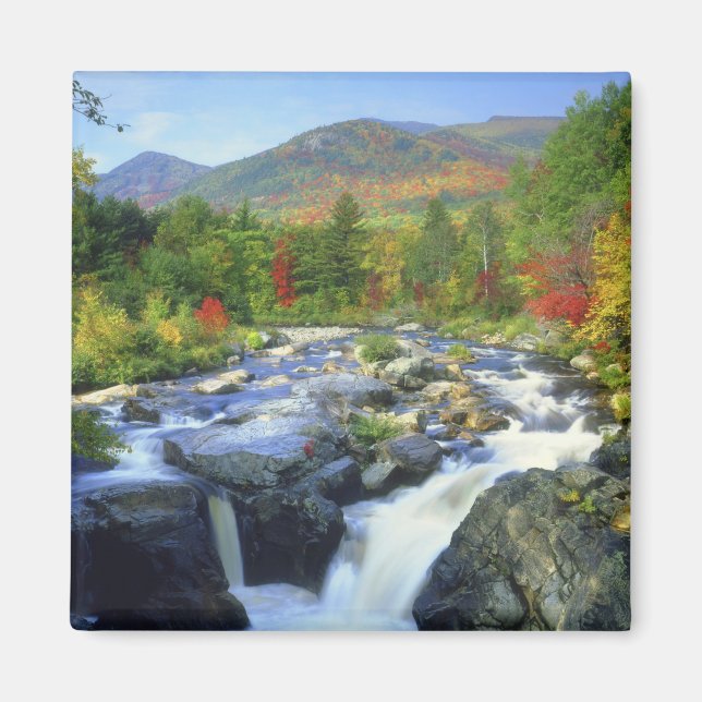 USA, New York. En vattenfall i Adirondack Magnet (Framsidan)