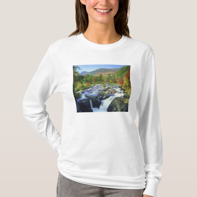 USA, New York. En vattenfall i Adirondack T-shirt (Framsida)