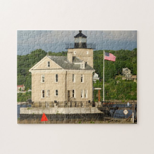 USA, New York, Kingston, Hudson River. Rondout Pussel (Horisontell)