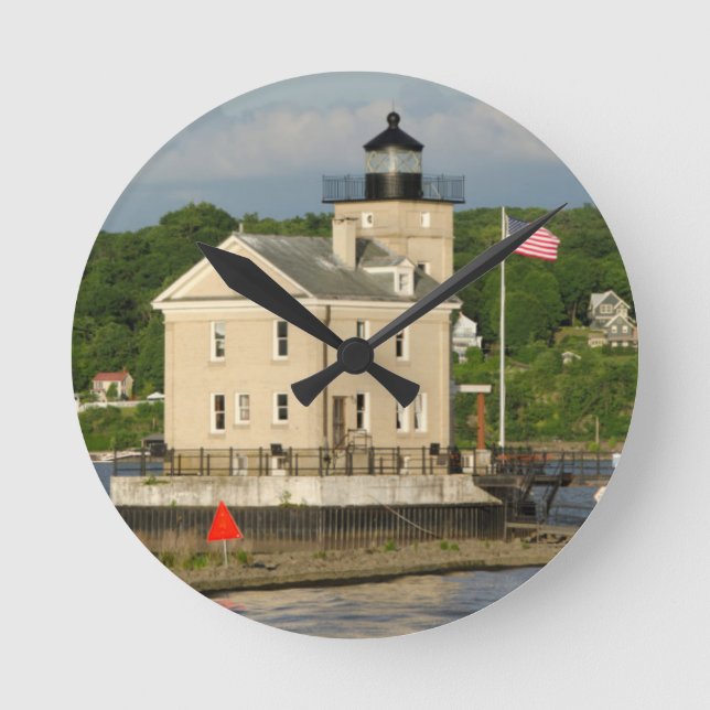 USA, New York, Kingston, Hudsonfloden. Rondout Rund Klocka (Framsida)