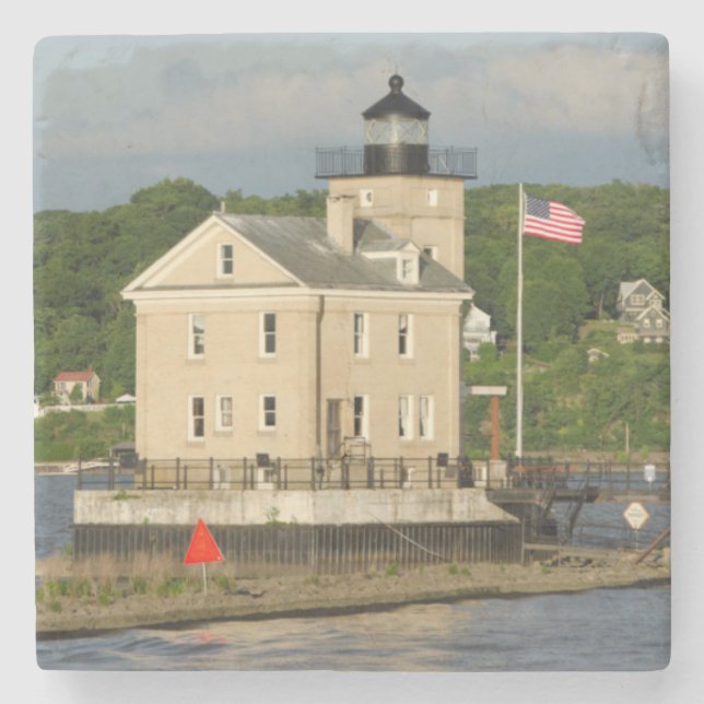 USA, New York, Kingston, Hudsonfloden. Rondout Stenunderlägg (Framsidan)