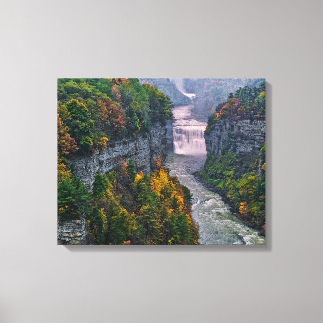 USA, New York, Letchworth State Park. Flod och Canvastryck (Framsida)