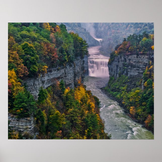 USA, New York, Letchworth State Park. Flod och Poster (Framsidan)
