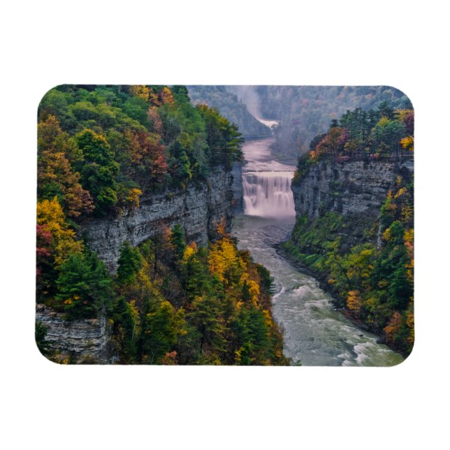 USA, New York, Letchworth State Park. Floden och Magnet (Horisontell)