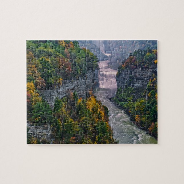 USA, New York, Letchworth State Park. Floden och Pussel (Horisontell)
